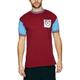 Score Draw West Ham United 1966 No 6 Retro Football Shirt Claret/Sky X-Large Cotton