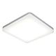 Saxby Noble 22W 300mm Square Cool White Chrome Finish Flush IP44 Bathroom LED Wall Ceiling Light