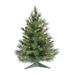 Vickerman 3' Cheyenne Pine Artificial Christmas Tree w/ Clear Lights in Green/White | 36 H x 22 W x 22 D in | Wayfair A801004