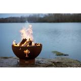 Fire Pit Art Tropical Moon Fire Pit Steel in Gray | 24 H x 36 W x 36 D in | Wayfair Tropical Moon 36""-FPA-MLS120-LP-AWEIS