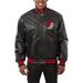 "Men's JH Design Black Portland Trail Blazers Domestic Team Color Leather Jacket"