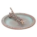 Whitehall Products Hummingbird Sundial Birdbath Metal in Brown | 12 H x 12 W x 3 D in | Wayfair 1258