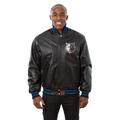 Men's JH Design Black Minnesota Timberwolves Domestic Team Color Leather Jacket