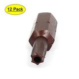 Unique Bargains 25mm Length 1/4 Hex Shank Magnetic T20 Torx Security Screwdriver Bits 12 Pcs