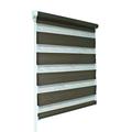 Brown Day and Night Zebra/Vision Window Roller Blind, Choice of 16 Width Sizes, 120cm Wide (+4.5cm fittings)