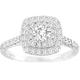 Ladies Ring -925 Sterling Silver Dazzling Round-Cut Simulated Diamond A Stunning Wedding Engagement Bridal Ring Q