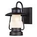 Westinghouse 62042 - 1 Light (Medium Screw Base) 11.25" Lantern Weathered Bronze with Frosted Glass Wall Light Fixture