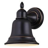 Westinghouse 62043 - 1 Light (Medium Screw Base) 9.5" Lantern Amber Bronze Wall Light Fixture