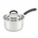 Cook N Home Stainless Steel Saucepan w/ Lid Stainless Steel in Gray | 6 H x 6 W in | Wayfair 2416
