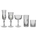 Opera Maison Italian Crystal Drinkware Set with 8X Champagne Flutes (13cl), 8X Wine Glasses (23cl), 8X Champagne Saucers (24cl), 8X Hiball Mixer Glasses (35cl) and 8X Whisky Tumblers (30cl) (40 Pcs)