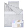 Vizaro - Duvet Cover Bedding Set - COT Bed 70x140cm - Pure Premium Cotton - Dim. 100x135cm, 30x60cm - Made in EU - OekoTex - Safe for Babies - C. Polka Dots and Stripes