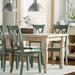 Grain Wood Furniture Valerie Dining Table Wood in Green/White | 31 H x 63 W x 36 D in | Wayfair 573029