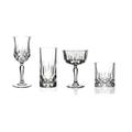 Opera Maison Italian Crystal Drinkware Set with 6X Wine Glasses (23cl), 6X Highball Mixer Glasses (35cl), 6X Champagne Saucers (24cl) and 6X Whisky Tumblers (30cl) (24 Pieces)