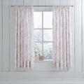 HLS Bedding Classic Charlotte Thomas Amelie Pencil Pleat Curtains With Tiebacks, Pink - 66" x 72"