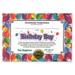 Beistle Pack of 6 Birthday Boy Certificates 5 x 7