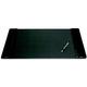 Black Leather 25.5 x 17.25 Side-Rail Desk Pad