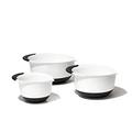 Oxo 1066421 Good Grips Mixing Bowl Set Handles, 3-Piece, Plastic, White/Black