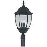 Tiverton 27 1/2" High 3-Light Black Traditional Outdoor Post Light