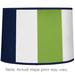 Sweet Jojo Designs Stripe 8" H x 10" W Fabric Drum Lamp Shade ( Uno ) in Blue | 8 H x 10 W x 10 D in | Wayfair LampLG-Stripe-NV-GY