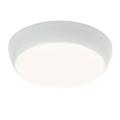Saxby Vigor 16W 325mm Round Gloss White Microwave Sensor Bulkhead IP44 Commercial LED Ceiling Light