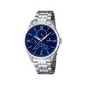 Festina Men's Quartz Watch with Blue Dial Analogue Display and Silver Stainless Steel Bracelet F16822/3