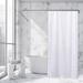 Evideco Solid Colors Extra Long Shower Curtain Polyester w/ Matching Hooks Polyester in Gray | 79 H x 71 W in | Wayfair 1204100