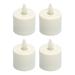 Liown 18225 - 1.5" Ivory Battery Operated Moving Flame Plastic LED Tea Light with Timer (4 pack)
