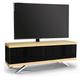 MDA Designs TUCANA 1200 HYBRID OAK COMPLETE Beam Thru Remote-Friendly 32"-55" Flat Screen Gloss Black Cantilever TV Cabinet