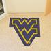 FANMATS NCAA West Virginia University Mascot 40 in. x 30 in. Non-Slip Indoor Only Mat Synthetics in Blue/Yellow | 30 W x 40 D in | Wayfair 8341