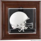 Alabama Crimson Tide Brown Framed Wall-Mountable Mini Helmet Display Case