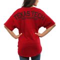 Women's Red Texas Tech Raiders Spirit Jersey Oversized T-Shirt