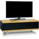 MDA Designs TUCANA 1200 HYBRID OAK Beam Thru Remote-Friendly 26"-55" Flat Screen Oak and Gloss Black TV Cabinet