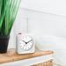 Marathon Watch Company Desk Analog Quartz Alarm Tabletop Clock Plastic/Acrylic in White | 3.8 H x 3.5 W x 0.39 D in | Wayfair CL030053WH