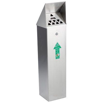 No Butts Bin Co. Hooded Top Tower Outdoor Ashtray in Gray, Size 32.0 H x 8.0 W x 8.0 D in | Wayfair HDD01