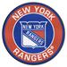 FANMATS NHL New York Rangers Roundel 27 in. x 27 in. Non-Slip Indoor Only Mat Synthetics in Blue/Pink/Red | Wayfair 18880