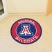 FANMATS NCAA University of Arizona Roundel 27 in. x 27 in. Non-Slip Indoor Only Mat Synthetics in Blue/Red | 27 W x 27 D in | Wayfair 18600