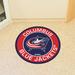 FANMATS NHL Coloumbus Blue Jackets Roundel 27 in. x 27 in. Non-Slip Indoor Only Mat Synthetics in Blue/Red | Wayfair 18869