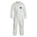 DUPONT TY120SWHXL0025NF Collared Disposable Coveralls, 25 PK, White, Tyvek(R)