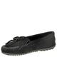 Minnetonka Women's Kilty Suede Moc Moccasins, Black, 8.5 UK