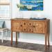 Gracie Oaks Evangelyne 47.2" Wide 4 Drawer Fir Wood Server Wood in Brown | 32.1 H x 47.2 W x 15.4 D in | Wayfair SEHO1220 25206539