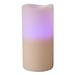 Gerson 43044 - 6" Bisque Remote Ready (Vanilla Scent) Wavy Edge Battery Operated Rechargeable LED Wax Candle Light with Timer