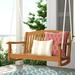 Lark Manor™ Allianna Porch Swing Wood/Solid Wood in Brown | 25.5 D in | Wayfair SEHO1883 25900739