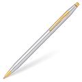 Cross Classic Century Refillable Twist-Action Metal Ballpoint Pen with 23 Carat Gold Plated Appointments, Medium Ballpoint, includes Premium Gift Box and Black Cartridge, 1 Pack, Medalist