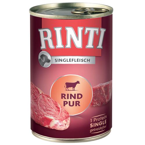 24 x 400g Sensible Pur 4 Sorten RINTI Hundefutter nass