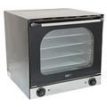 Electric Convection Oven Countertop Commercial Table-Top Baking Oven Fan-Assisted Double-Layer Glass Temperature Control Timer Included 4 Trays &1 Tray Handle