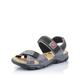 Rieker Damen Trekking Sandalen 68851, Frauen Sandalen,woman,lady,ladies,sommerschuhe,freizeitschuhe,offene,schuhe,strandschuhe,blau (12),39 EU / 6 UK