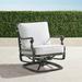 Carlisle Swivel Lounge Chair with Cushions in Slate Finish - Rumor Snow with Logic Bone piping, Standard - Frontgate