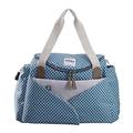 BÉABA - Sydney II - Baby Changing Bag - Diaper Bag for Babies and Newborn - Large capacity - Baby Changing Mat - Isothermal lunch pouch - Buggy attachment system - Print Blue