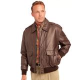 Blair Men's John Blair Aviator Leather Jacket - Brown - L