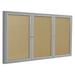 GHENT PA33672VX-181 Enclosed Outdoor Bulletin Board 72x36", Vinyl